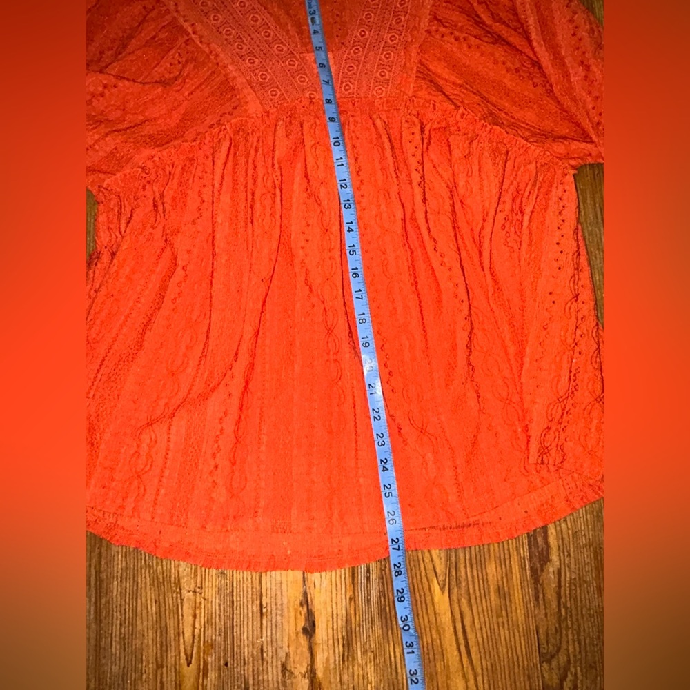 Cato Burnt Orange V-Neck Blouse size XL - Picture 6 of 9